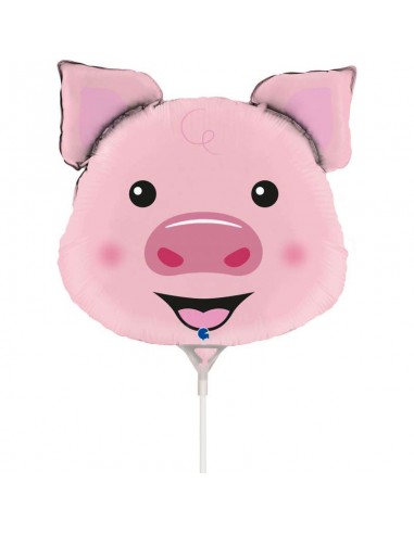PALLONE MYLAR MINISHAPE 14" MAIALINO PIG 35CM - L'Officina