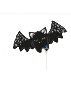 PALLONE MYLAR MINISHAPE 14" SPARKLING BAT PIPISTRELLO 35CM