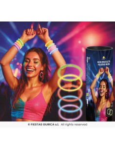 BRACCIALETTI FLUO ASSORTITI 100 PZ