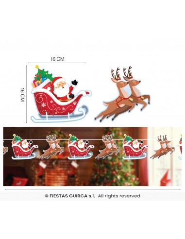 DECORO  GHIRLANDA SLITTA 16X16X300CM