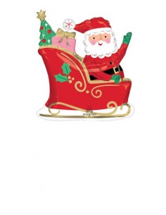 PALLONE MYLAR MINISHAPE BABBO NATALE CON SLITTA 25X31CM