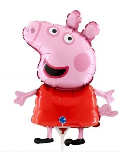 PALLONE MYLAR 14" MINISHAPE SAGOMA PEPPA PIG 35CM