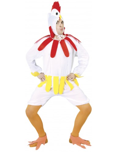 COSTUME GALLO GALLINA ADULTO TG. L 50-52 - L'Officina delle
