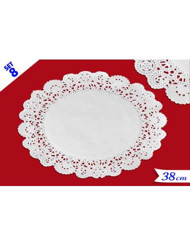 CENTRINI IN CARTA PER DOLCI 38CM 8PZ - L'Officina delle feste