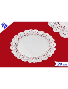 CENTRINI IN CARTA PER DOLCI 24CM 25PZ - L'Officina delle feste