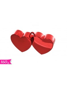 PESO PER PALLONCINI CUORI ROSSI 160GR 12X1,6X2CM - L'Officina