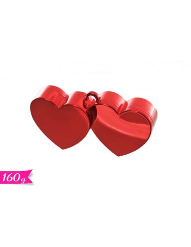 PESO PER PALLONCINI CUORI ROSSI 160GR 12X1,6X2CM - L'Officina