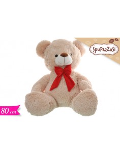 PELUCHE ORSO GIGANTE CON FIOCCO 80CM