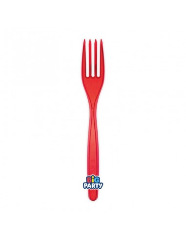 20 FORCHETTE CRYSTAL ROSSE  RIUTILIZZABILI