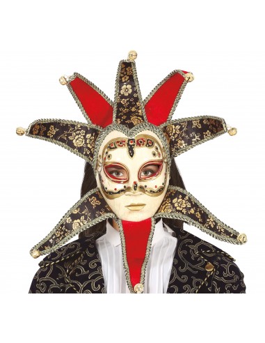 MASCHERA VENEZIANA VISO CON CAMPANELLI - L'Officina delle feste