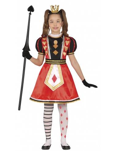 COSTUME BIMBA REGINA DI CUORI CORTO 5- 6 ANNI