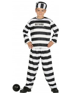 COSTUME CARCERATO BIMBO 5- 6 ANNI