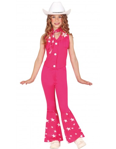 COSTUME COUNTRY COWGIRL ROSA BIMBA 5 - 6 ANNI