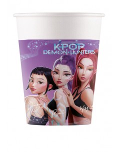 BICCHIERI CARTA K-POP HUNTRIX DEMON HUNTER 8PZ - L'Officina