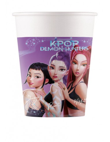 BICCHIERI CARTA K-POP HUNTRIX DEMON HUNTER 8PZ - L'Officina