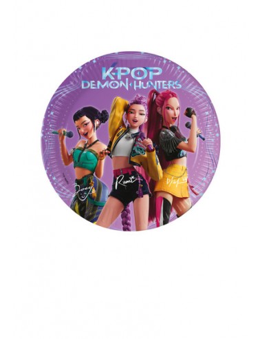 PIATTI CARTA 20CM K-POP HUNTRIX DEMON HUNTER 8PZ - L'Officina