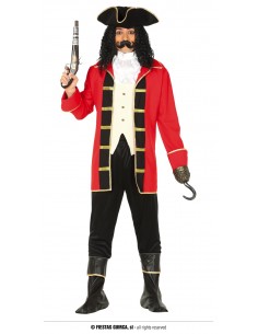 COSTUME PIRATA CAPITAN UNCINO ADULTO TG. M 48-50 - L'Officina