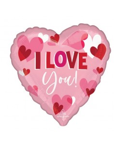 PALLONE CUORE ROSA JUMBO MYLAR I LOVE YOU 71CM - L'Officina