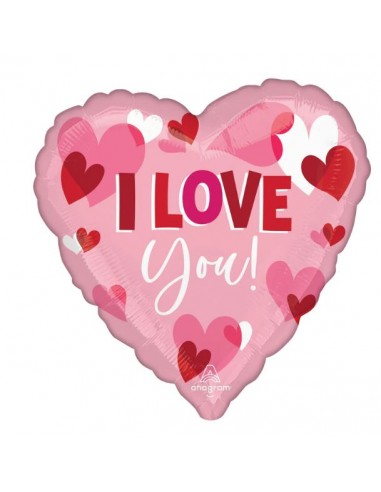 PALLONE CUORE ROSA JUMBO MYLAR I LOVE YOU 71CM - L'Officina