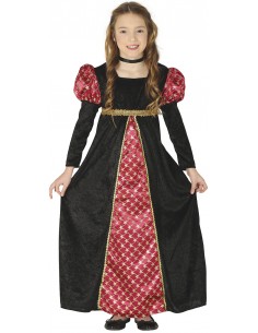 COSTUME BIMBA DAMA MEDIOEVALE 7- 9 ANNI