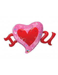 PALLONE MYLAR 46" SCRITTA  I LOVE YOU 115CM