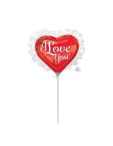 PALLONE MYLAR MINISHAPE CUORE I LOVE YOU 30X27CM