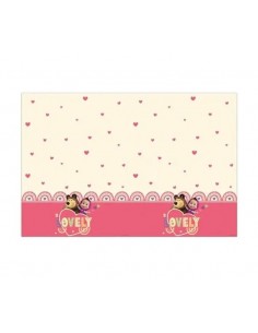 TOVAGLIA PLASTICA 120x180CM MASHA E ORSO SWEET HEART 1PZ -