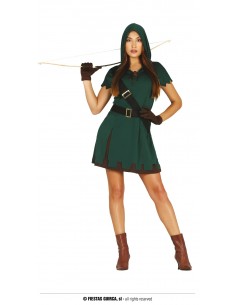 COSTUME DONNA ARCIERA CACCIATRICE TG. L 42-44 - L'Officina