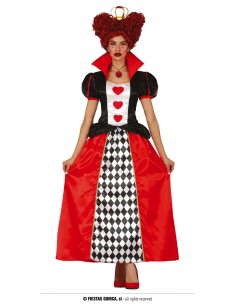 COSTUME DONNA REGINA DI CUORI TG.L 42 - 44 - L'Officina delle