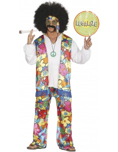 COSTUME UOMO HIPPIE TG. L 50 -52