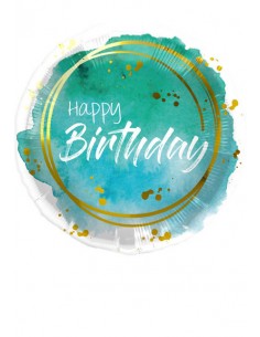 PALLONE MYLAR 18" HAPPY BIRTHDAY WATERCOLORS 45CM 1PZ -