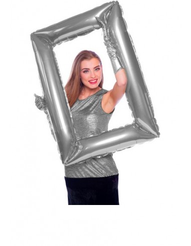 PALLONE MYLAR CORNICE ARGENTO SILVER 85X60CM - L'Officina delle