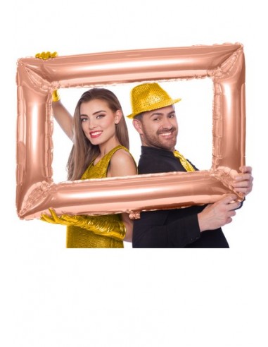 PALLONE MYLAR CORNICE ROSE GOLD 85X60CM - L'Officina delle feste