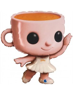 PALLONE MYLAR 24" ITALIAN BRAITOT BALLERINA CAPPUCCINA