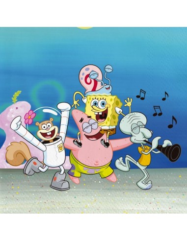 20 TOVAGLIUOLI 33X33 SPONGEBOB & FRIENDS - L'Officina delle