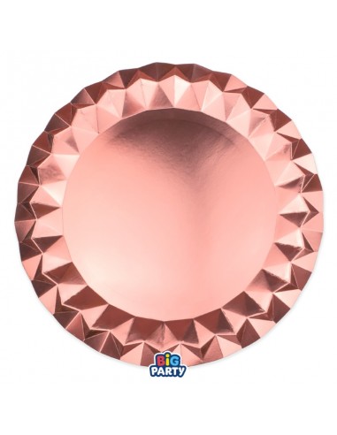 6 SOTTOPIATTI DIAMANT CM.32 ROSE GOLG METAL