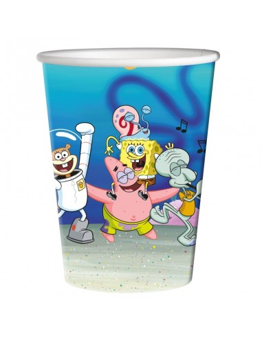 8 BICCHIERI CARTA SPONGEBOB & FRIENDS 250ML