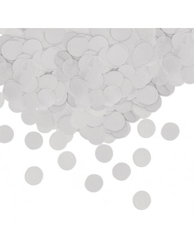 CORIANDOLI CARTA TONDI DIAM. CM.4 BIANCHI GR.50