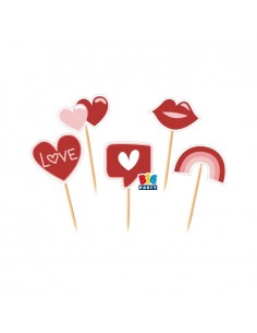 25 PICKS SAGOMATI LOVE 4X7CM - L'Officina delle feste