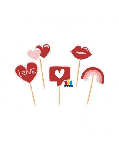 25 PICKS SAGOMATI LOVE 4X7CM - L'Officina delle feste