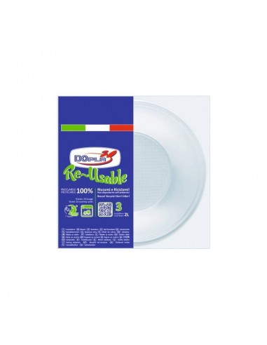 INSALATIERA 2LT 3PZ TRASPARENTE - L'Officina delle feste