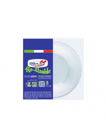 INSALATIERA 2LT 3PZ TRASPARENTE - L'Officina delle feste