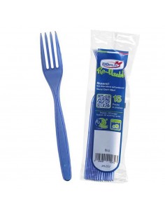 FORCHETTA COMPACT BLU TRASP. RIUTILIZZABILE 15PZ