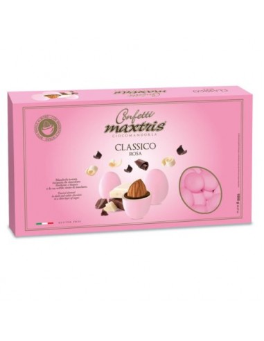CONFETTI MAXTRIS 1 KG MANDORLA E CIOCCOLATO ROSA - L'Officina