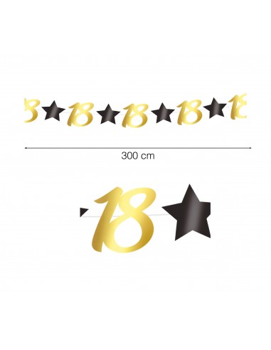 GHIRLANDA IN CARTONCINO 18 ANNI 300 CM - L'Officina delle feste