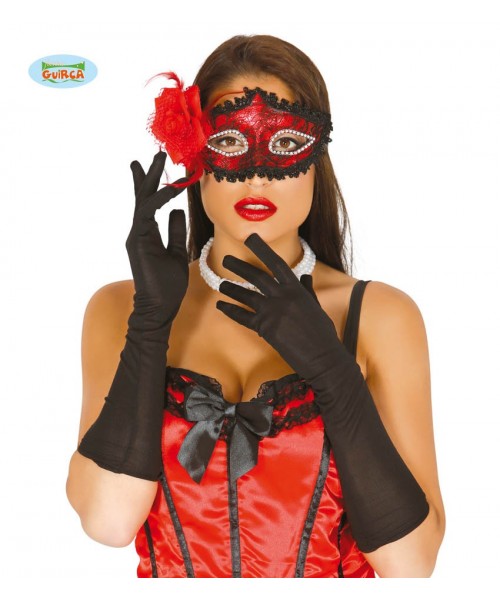 PAR DE GUANTES NEGROS 45 CMS.