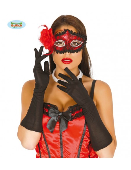 PAR DE GUANTES NEGROS 45 CMS.