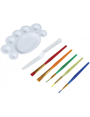 SET TRUCCO MAQUILLAGE 5 PENNELLI E TAVOLOZZA