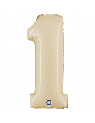 NUMERO MYLAR MEDIO SATIN CREAM 1 CM. 35 - L'Officina delle feste