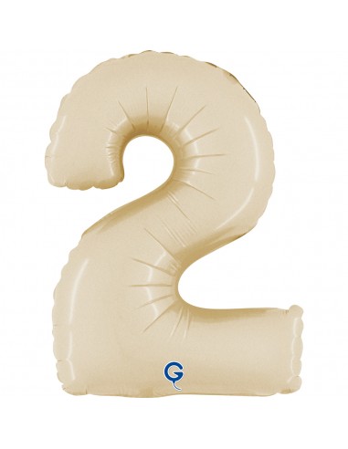 NUMERO MYLAR MEDIO SATIN CREAM 2 CM. 35 - L'Officina delle feste
